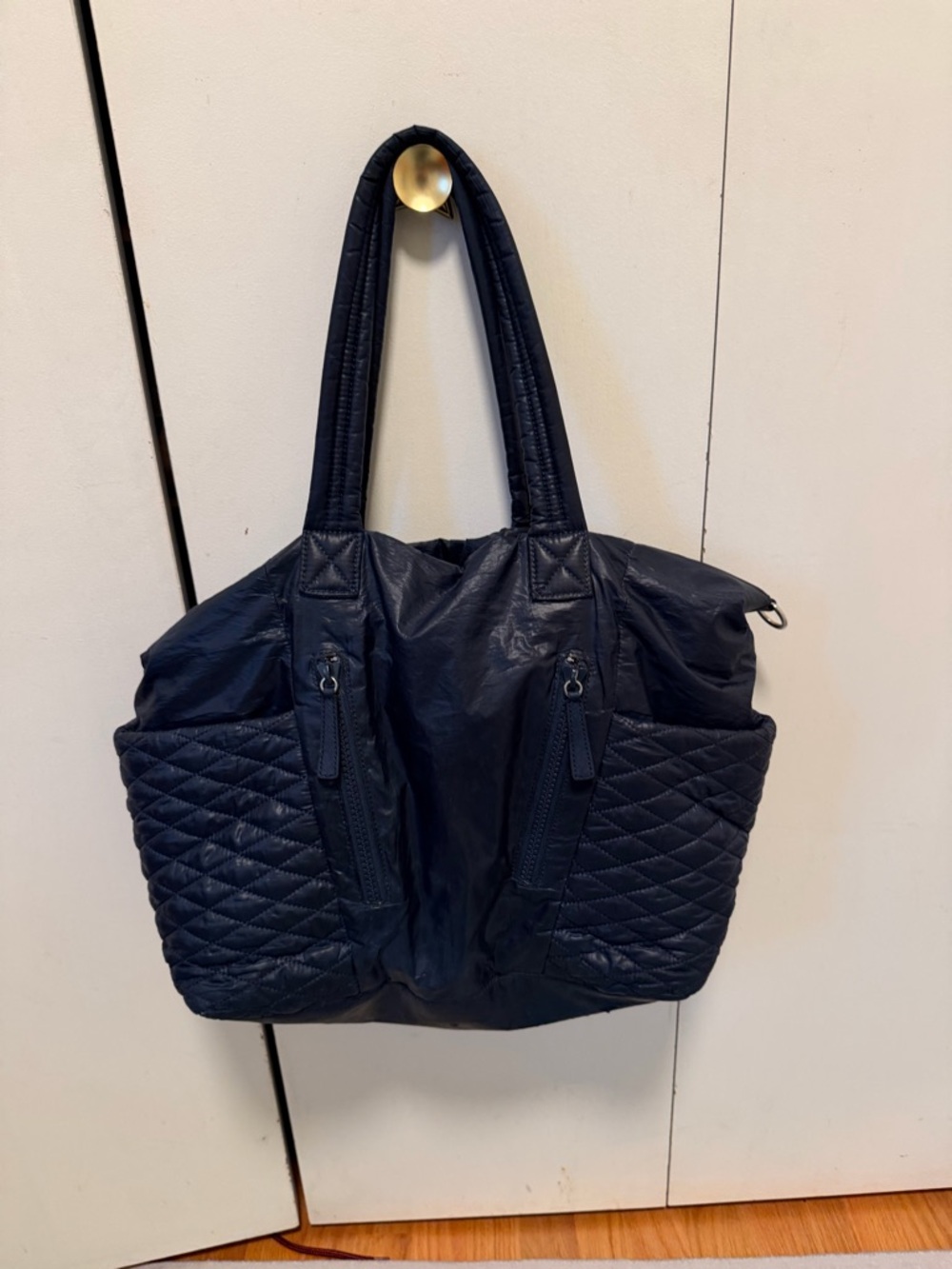 Rebecca Minkoff Diaper Quilted Navy Tote Bag